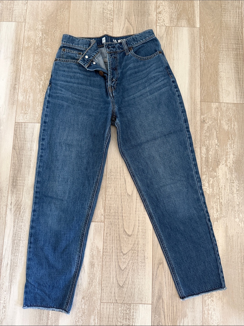 GAP High-Rise Dark Blue Girls  Jeans 16 Mom style